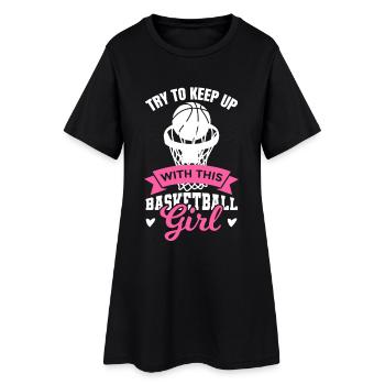 Basketball féminin - Robe T-shirt Femme - noir - Devant