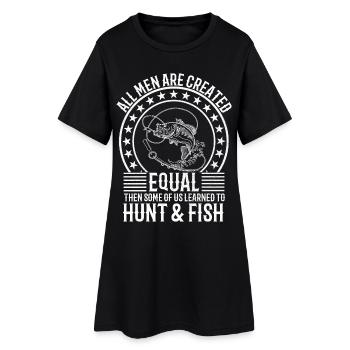 Chasser la pêche aimer tous les jours - Robe T-shirt Femme - noir - Devant