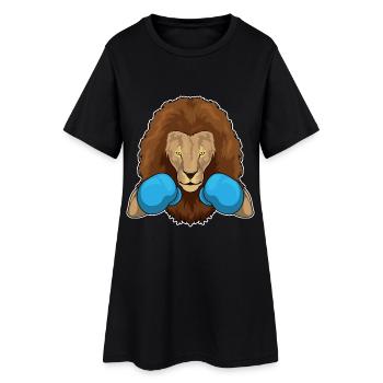 Lion Boxer Gants de boxe Boxe Boxe - Robe T-shirt Femme - noir - Devant