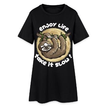 Vas y doucement ! - Robe T-shirt Femme - noir - Devant