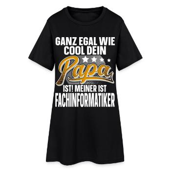 Fachinformatiker Papa Vater Vatertag Cooler Papa - Frauen T-Shirt-Kleid - Schwarz - Vorne