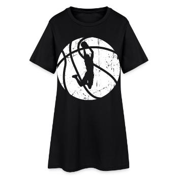 Basketteur - Robe T-shirt Femme - noir - Devant