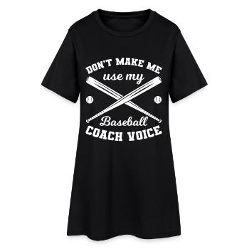 Entraîneur de baseball - Robe T-shirt Femme - noir - Devant