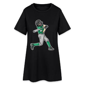 Garçons de baseball - Robe T-shirt Femme - noir - Devant