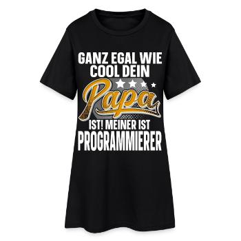 Programmierer Papa Vater Vatertag Cooler Papa - Frauen T-Shirt-Kleid - Schwarz - Vorne