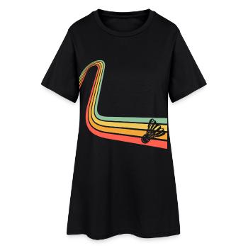 Badminton - Frauen T-Shirt-Kleid - Schwarz - Vorne