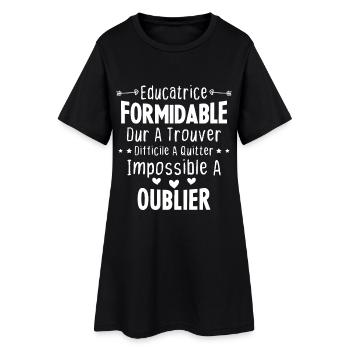 Éducatrice formidable cadeau Éducatrice d'école - Robe T-shirt Femme - noir - Devant