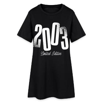 2003 Year of birth Year of construction born - Women’s T-Shirt Dress - black - Front
