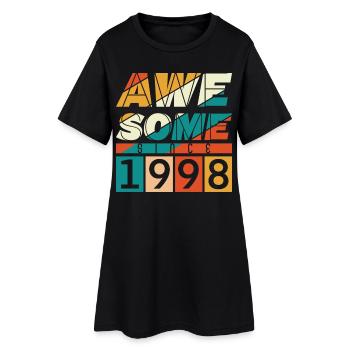 1998 Geboren Geburtstag Geburtsjahr Vintage - Frauen T-Shirt-Kleid - Schwarz - Vorne