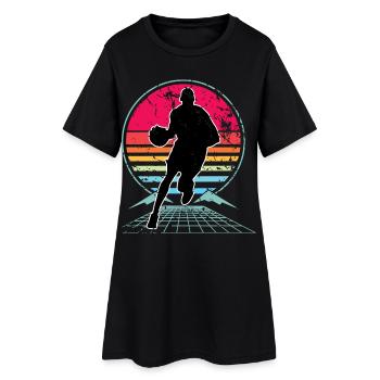 Joueurs de basket-ball - Robe T-shirt Femme - noir - Devant