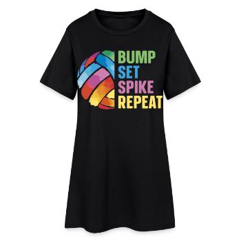 Volleyball - Women’s T-Shirt Dress - black - Front