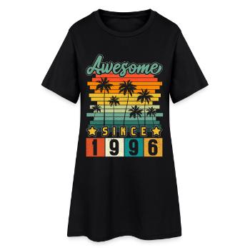 1996 Anniversaire Né Année de naissance millésime - Robe T-shirt Femme - noir - Devant