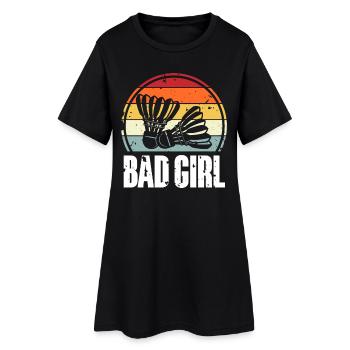 Badminton - Robe T-shirt Femme - noir - Devant
