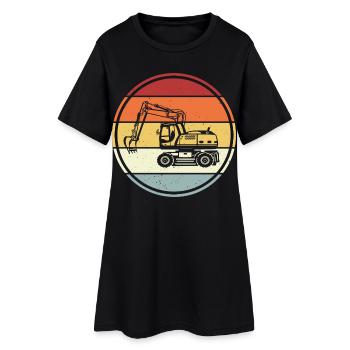 Excavatrice - Robe T-shirt Femme - noir - Devant