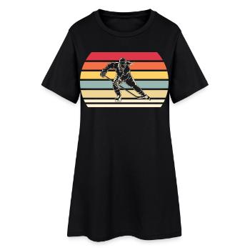 Hockey sur glace Joueuse de hockey sur glace Femmes - Robe T-shirt Femme - noir - Devant