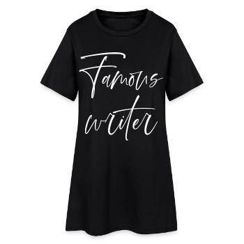 Famous writer - Women’s T-Shirt Dress - black - Front