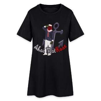 Ahoi MatRose! Segeln & Boot fahren Anker Version - Frauen T-Shirt-Kleid - Schwarz - Vorne