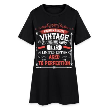1957 Geburtsjahr Geboren Geburtstag Vintage - Frauen T-Shirt-Kleid - Schwarz - Vorne