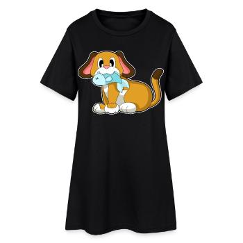 Poisson-chien - Robe T-shirt Femme - noir - Devant
