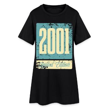 2001 Born Birthday Year of birth - Women’s T-Shirt Dress - black - Front