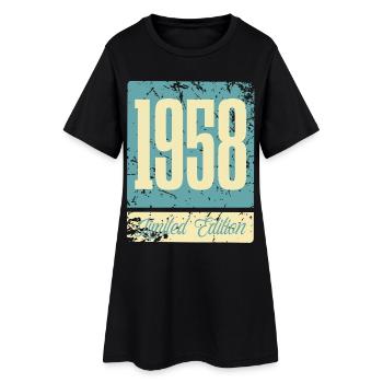 1958 Anniversaire de naissance Année de naissance - Robe T-shirt Femme - noir - Devant