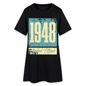 1948 Anniversaire de naissance Année de naissance - Robe T-shirt Femme - noir - Devant