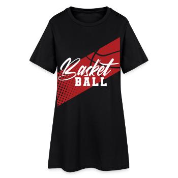 Basketball Basketballer - Frauen T-Shirt-Kleid - Schwarz - Vorne