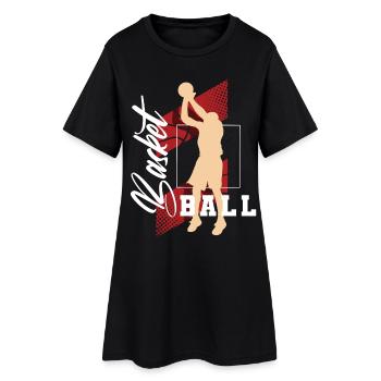 Basketball Basketballer - Frauen T-Shirt-Kleid - Schwarz - Vorne
