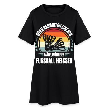 Badminton - Frauen T-Shirt-Kleid - Schwarz - Vorne
