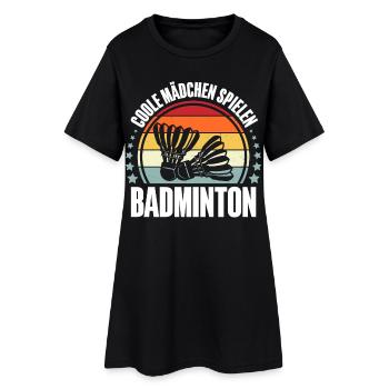 Badminton - Frauen T-Shirt-Kleid - Schwarz - Vorne