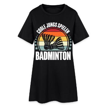 Badminton - Frauen T-Shirt-Kleid - Schwarz - Vorne