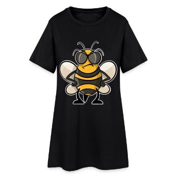 Abeille - Robe T-shirt Femme - noir - Devant