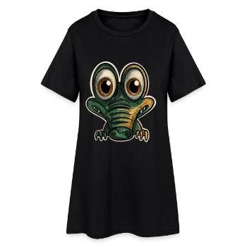 Alligator Crocodile - Robe T-shirt Femme - noir - Devant