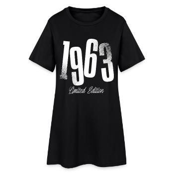1963 Année de naissance Année de naissance - Robe T-shirt Femme - noir - Devant