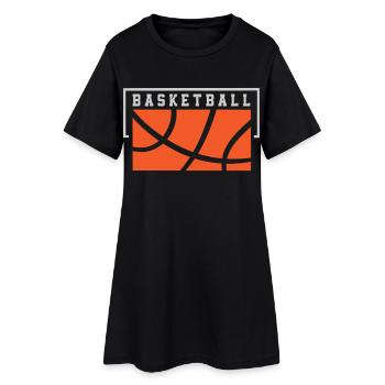 Basketball Basketballer - Frauen T-Shirt-Kleid - Schwarz - Vorne