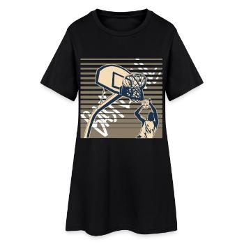 Basketball Basketballer - Frauen T-Shirt-Kleid - Schwarz - Vorne