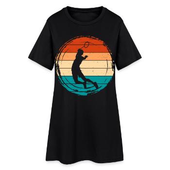 Badminton - Robe T-shirt Femme - noir - Devant