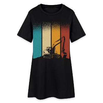 Excavatrice - Robe T-shirt Femme - noir - Devant