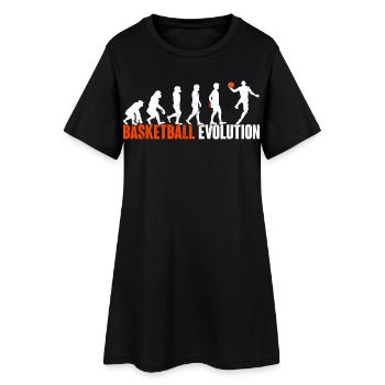 Basketball Basketballer Evolution - Frauen T-Shirt-Kleid - Schwarz - Vorne