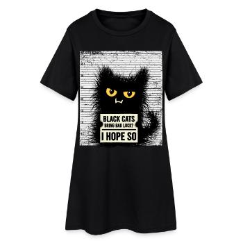 Lustige Verbrecher Katze Spruch Katzen Sarkasmus - Frauen T-Shirt-Kleid - Schwarz - Vorne