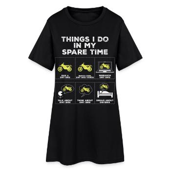 Les choses dans mon temps libre Dirt Bike Motocross - Robe T-shirt Femme - noir - Devant