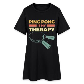 Table tennis player quote - Women’s T-Shirt Dress - black - Front