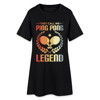 Table tennis player joke - Women’s T-Shirt Dress - black - Front