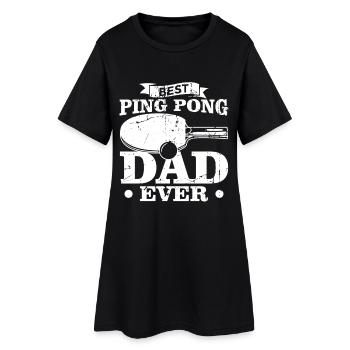 Papa tennis de table - Robe T-shirt Femme - noir - Devant