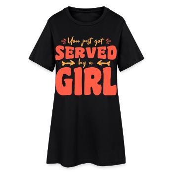 Joueur de tennis de table - Robe T-shirt Femme - noir - Devant