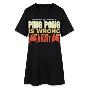 Blague de joueur de tennis de table - Robe T-shirt Femme - noir - Devant