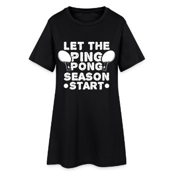 Motivation tennis de table - Robe T-shirt Femme - noir - Devant
