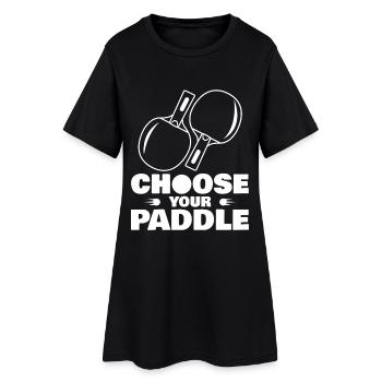 Citation d’un joueur de tennis de table - Robe T-shirt Femme - noir - Devant