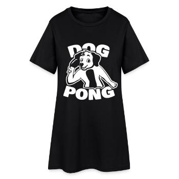 Chien de tennis de table - Robe T-shirt Femme - noir - Devant