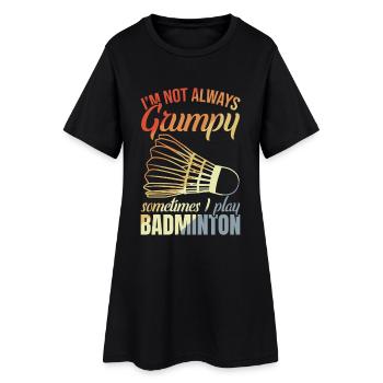 Joueur de badminton grincheux - Robe T-shirt Femme - noir - Devant